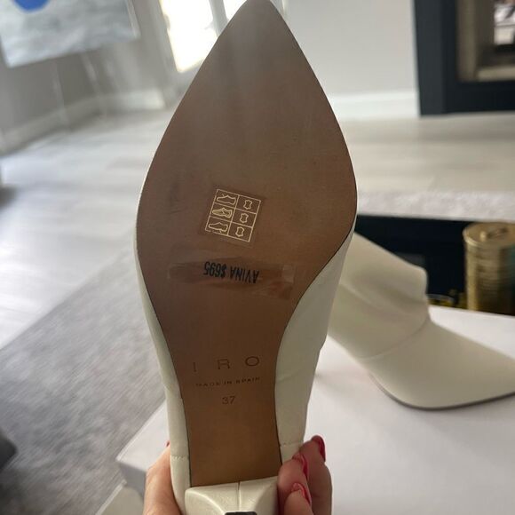 IRO Avina Withe silver fold over bootie boots NIB size 37 - Picture 6 of 6